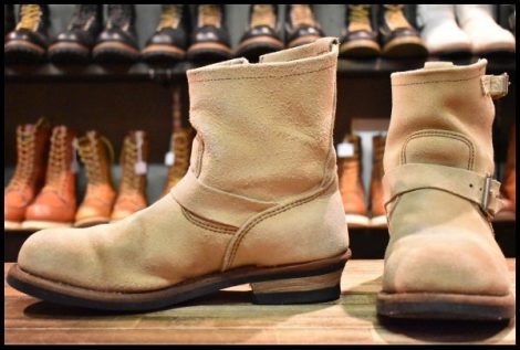 【10D 中古 11年】レッドウィング 2965 ショート スエードエンジニア ホーソーンアビレーンラフアウト スチール ブーツ redwing HOPESMORE