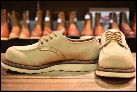 【7D 良品 13年】レッドウィング 8097 スエード オックスフォード ラフアウト モックトゥ 短靴 ブーツ 8105 redwing HOPESMORE