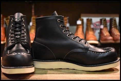 【8E 箱付 美品 犬タグ復刻 19年】レッドウィング 8179 アイリッシュセッター 黒 ブラッククローム 編み上げ ブーツ redwing HOPESMORE