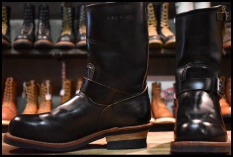 【8D 美品 14年】レッドウィング 9268 エンジニア 黒 ブラック クローンダイク スチールトゥ ブーツ redwing HOPESMORE