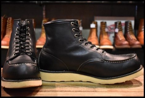 【12D 良品 羽タグ】レッドウィング 8130 アイリッシュセッター 黒 ブラッククローム モックトゥ 8179 ブーツ redwing HOPESMORE