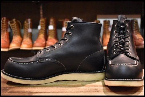 【10E 良品 13年】レッドウィング 8179 アイリッシュセッター 黒 ブラッククローム モックトゥ 編み上げ ブーツ redwing HOPESMORE