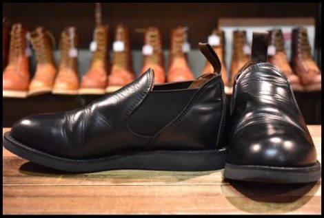 【8D 良品 21年】レッドウィング 9198 ポストマンロメオ ブラック シャパラル サイドゴア ローカット ブーツ redwing HOPESMORE