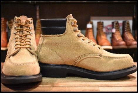 【9E 美品 羽タグ】レッドウィング 8118 スエード スーパーソール ラフアウト モック 編み上げ ブーツ redwing HOPESMORE