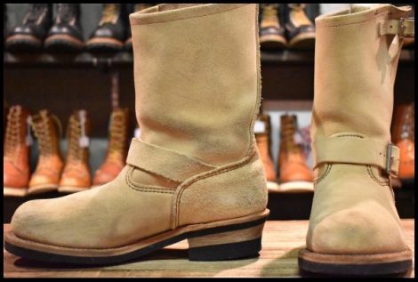 【7.5D 良品 08年】レッドウィング 8268 スエード エンジニア ホーソーンアビレーンラフアウト スチールトゥ ブーツ redwing HOPESMORE