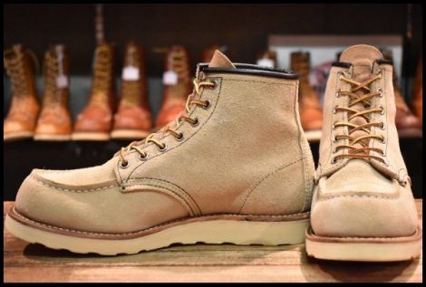 【7.5E 良品 10年】レッドウィング 8173 スエード アイリッシュセッター ホーソーン ラフアウト モックトゥ ブーツ redwing HOPESMORE