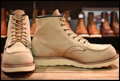 【7.5E 良品 10年】レッドウィング 8173 スエード アイリッシュセッター ホーソーン ラフアウト モックトゥ ブーツ redwing HOPESMORE
