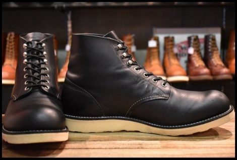 【13D 美品 12年】レッドウィング 8165 アイリッシュセッター 黒 ブラッククローム プレーントゥ 編み上げ ブーツ redwing HOPESMORE