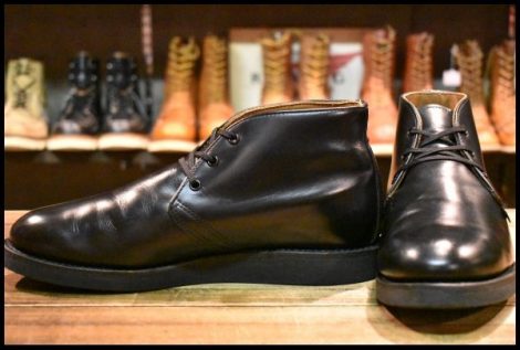 【9D 良品 15年】レッドウィング 9196 ポストマン チャッカ 黒 ブラック シャパラル 短靴 レースアップ ブーツ redwing HOPESMORE