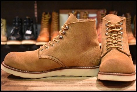 【8.5D 良品 16年】レッドウィング 8181 スエード アイリッシュセッター 茶 ミュールスキナー プレーントゥ ブーツ redwing HOPESMORE