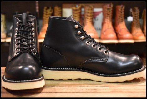 【6D 美品 07年】レッドウィング 8165 アイリッシュセッター 黒 ブラッククローム プレーントゥ 編み上げ ブーツ redwing HOPESMORE