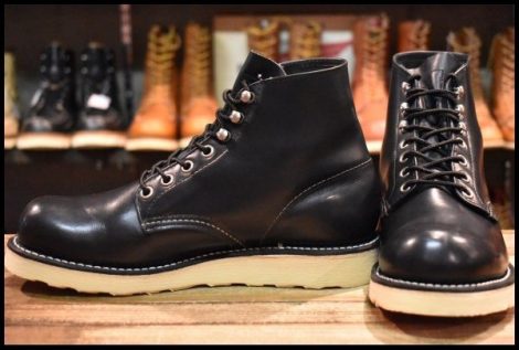 【6D 美品 07年】レッドウィング 8165 アイリッシュセッター 黒 ブラッククローム プレーントゥ 編み上げ ブーツ redwing HOPESMORE