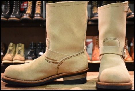 【10D 美品 11年】レッドウィング 8268 スエード エンジニア ホーソーンアビレーン ラフアウト スチールトゥ ブーツ redwing HOPESMORE