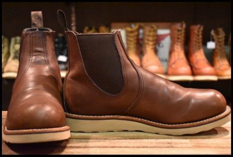 【9D 良品 23年】レッドウィング 3190 クラシックチェルシー サイドゴア 茶 ブラウン アンバー ハーネス ブーツ redwing HOPESMORE