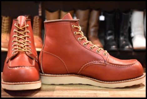 【8E 美品 犬タグ復刻 25年】レッドウィング 8875 アイリッシュセッター 赤茶 オロラセット モックトゥ ブーツ redwing HOPESMORE