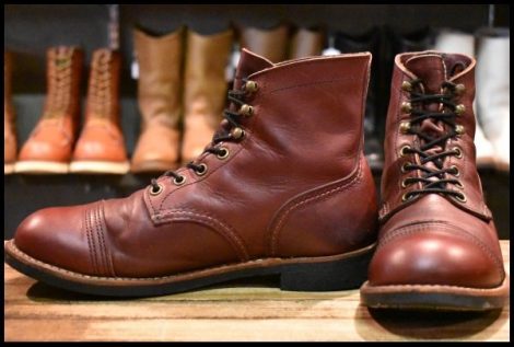 【7D 良品 19年】レッドウィング 8119 アイアンレンジャー オックスブラッドメサ キャップトゥ 編み上げ ブーツ redwing HOPESMORE