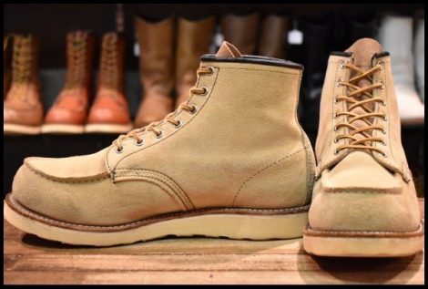 【9.5D 良品 08年】レッドウィング 8173 スエード アイリッシュセッター ホーソーン ラフアウト モックトゥ ブーツ redwing HOPESMORE