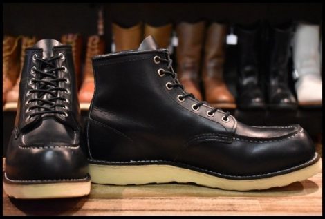 【10D 良品 11年】レッドウィング 8130 アイリッシュセッター 黒 ブラッククローム モックトゥ 編み上げ 8179 ブーツ redwing HOPESMORE