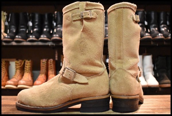 7.5E 良品 PT91 黒タグ 94年】Chippewa チペワ スエード エンジニア