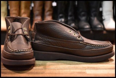 【7D 未使用】RUSSELL MOCCASIN ラッセルモカシン 200-27V スポーティングクレーチャッカ ダブルモカシン ブラウン ブーツ HOPESMORE