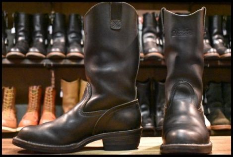 【8E 良品 01年】WESCO ウエスコ ウエスタンボス 黒 ブラック モリソン ビブラム430シングル ブーツ BOSS HOPESMORE