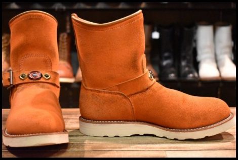 【8.5D 良品】 KEYSTONE キーストーン BIKER BOOTS バイカーブーツ ペコジニア エンジニア オレンジ DARKSTER 福禄寿 HOPESMORE