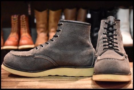 【8.5E 良品 BEAMS別注 羽タグ 01年】レッドウィング 8870 アイリッシュセッター グレー スエード ブーツ ビームス redwing HOPESMORE