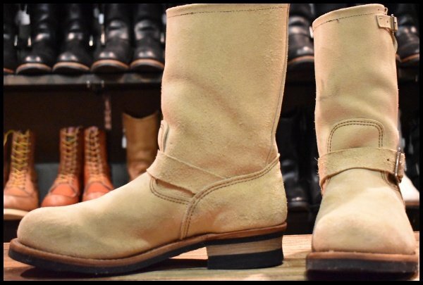 RED WING 8268 エンジニアブーツ ベージュ スエード 10D 10.5D 良品 10年】レッドウィング 8268 スエード エンジニア