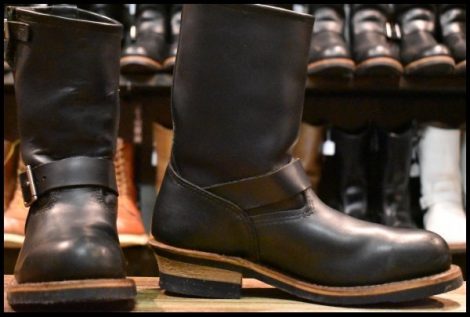【8D 良品 07年】レッドウィング 2268 エンジニア 黒 ブラッククローム スチールトゥ ブーツ redwing HOPESMORE