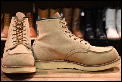 【8.5E 良品 10年】レッドウィング 8173 スエード アイリッシュセッター ホーソーン ラフアウト モックトゥ ブーツ redwing HOPESMORE
