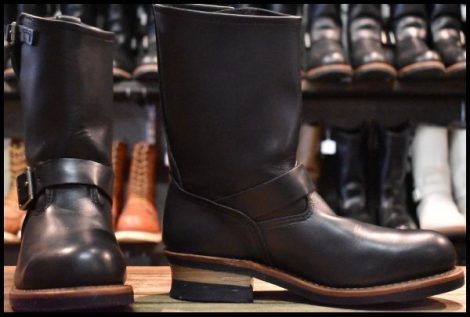 【8D 箱付 美品 08年】レッドウィング 2268 エンジニア 黒 ブラッククローム スチールトゥ ブーツ redwing HOPESMORE