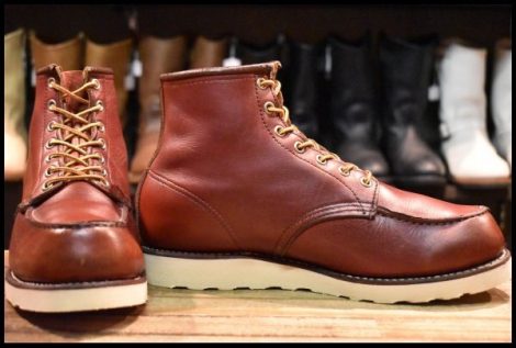 【9.5E 良品 犬タグ 】レッドウィング 8875 アイリッシュセッター 赤茶 オロラセット モックトゥ 編み上げ ブーツ redwing HOPESMORE