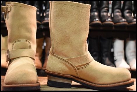 【7D 美品 12年】レッドウィング 8268 スエード エンジニア ホーソーンアビレーンラフアウト スチールトゥ ブーツ redwing HOPESMORE
