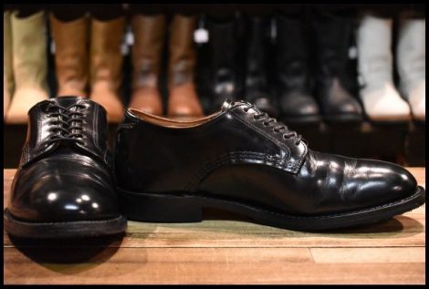 【9D 美品 19年】レッドウィング 9087 Mil-1 ミルワン ブルーチャー オックスフォード ブラック 黒 短靴 ブーツ redwing HOPESMORE