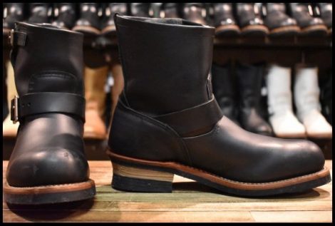 【8D 良品 10年】レッドウィング 2976 ショート エンジニア 黒 ブラック クローム スチールトゥ ブーツ redwing HOPESMORE