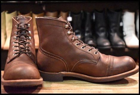 【8.5D 良品 25年】レッドウィング 8111 アイアンレンジ 茶 アンバー ハーネス キャップトゥ ブラウン ブーツ redwing HOPESMORE