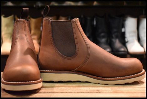 【9.5D 未使用 24年】レッドウィング 3190 クラシックチェルシー サイドゴア 茶 ブラウン アンバーハーネス ブーツ redwing HOPESMORE