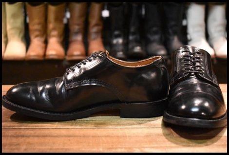 【9D 美品 19年】レッドウィング 9087 Mil-1 ミルワン ブルーチャー オックスフォード ブラック 黒 短靴 ブーツ redwing HOPESMORE