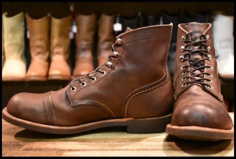 【8.5D 良品 25年】レッドウィング 8111 アイアンレンジ 茶 アンバー ハーネス キャップトゥ ブラウン ブーツ redwing HOPESMORE