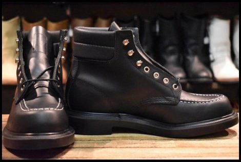 【9E 未使用 23年】レッドウィング 8133 スーパーソール 黒 ブラッククローム モックトゥ レースアップ ブーツ redwing HOPESMORE