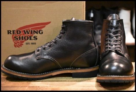 【8D 箱付 良品 18年】レッドウィング 9414 ベックマン 黒 ブラック フェザーストーン プレーントゥ ブーツ 9014 redwing HOPESMORE