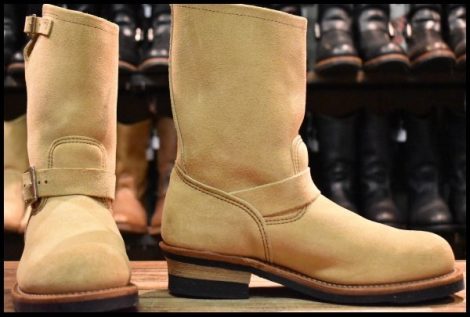 【8.5D 箱付 美品 13年】レッドウィング 8268 スエード エンジニア ホーソーンアビレーン ラフアウト ブーツ redwing HOPESMORE
