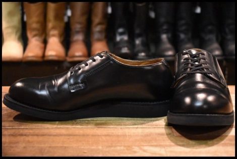 【9D 美品 25年】レッドウィング 101 ポストマン シューズ 黒 ブラック シャパラル 短靴 ローカット ブーツ redwing HOPESMORE