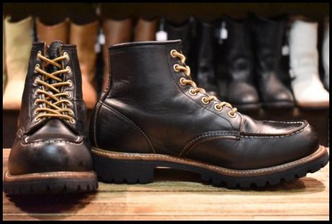【9D 良品 羽タグ 97年】レッドウィング 8176 ビブラム アイリッシュセッター 黒 ブラッククローム モックトゥ ブーツ redwing HOPESMORE