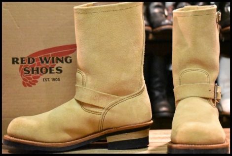 【8.5D 箱付 美品 13年】レッドウィング 8268 スエード エンジニア ホーソーンアビレーン ラフアウト ブーツ redwing HOPESMORE