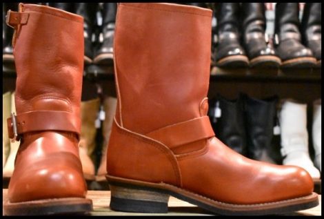 【8D 良品 15年】レッドウィング 8271 エンジニア 赤茶 オロラセット スチールトゥ プルオン ブーツ redwing HOPESMORE