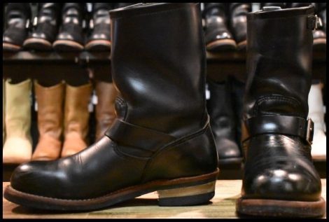 【9D 良品 11年】レッドウィング 2268 エンジニア 黒 ブラッククローム スチールトゥ ブーツ redwing HOPESMORE