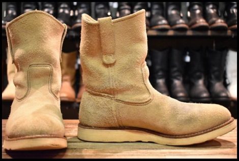 【10E 良品 04年】レッドウィング 8168 スエード ペコス ホーソーン アビレーン ラフアウト ベージュ ブーツ redwing pecos HOPESMORE