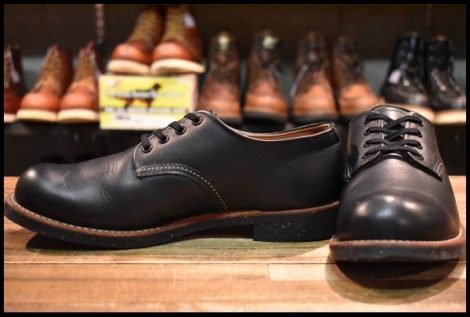 【8D 良品 13年】レッドウィング 8051 フォアマン オックスフォード ブリックスター 8054 黒 短靴 ローカット ブーツ redwing HOPESMORE