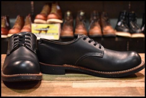 【8D 良品 13年】レッドウィング 8051 フォアマン オックスフォード ブリックスター 8054 黒 短靴 ローカット ブーツ redwing HOPESMORE